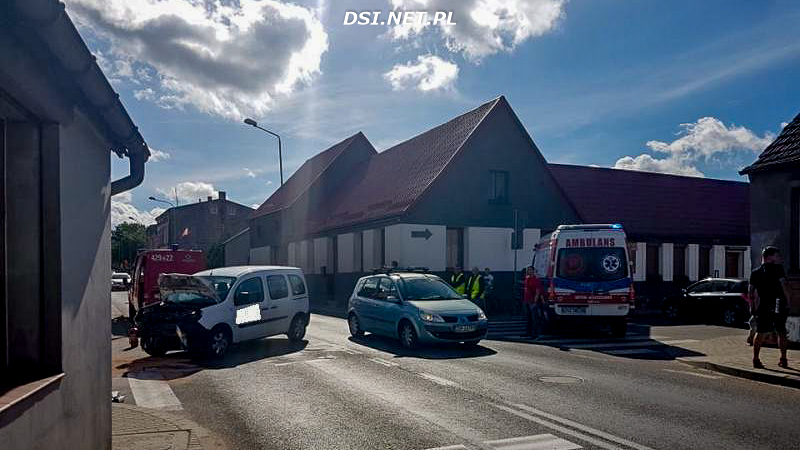 Wypadek w Czaplinku na skrzyżowaniu ulic Wałeckiej i Rzeźnickiej