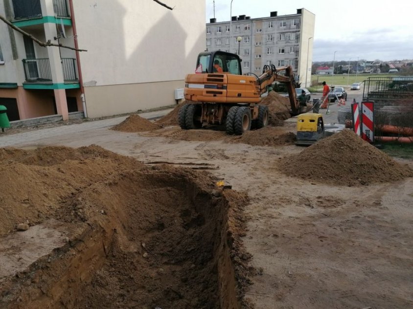 Trwa budowa drogi na Mickiewicza w Drawsku