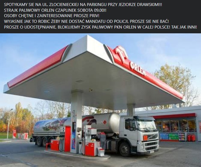 Ceny paliw ponad akceptację mieszkańców. Będzie blokada stacji w Czaplinku i w Kaliszu Pomorskim