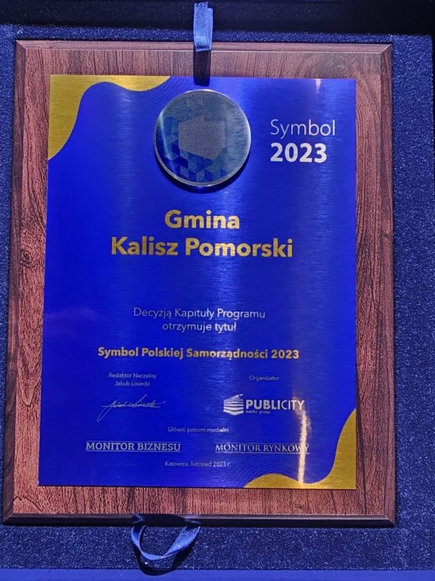 Symbol: Kalisz Pomorski nagrodzony przez PubliCity Media Group. 