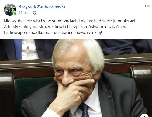Burmistrz Zacharzewski odpowiada na słowa Wicemarszałka Sejmu 
