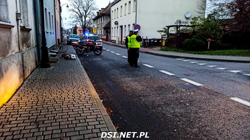 Wypadek w Drawsku. Motocyklista w szpitalu.