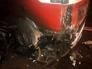 2017-11-22 Wypadek w Czaplinku. Passat uderzył w ciężarówkę