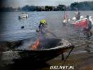 Na jeziorze Drawsko spłonęła łódź motorowa 