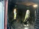 Pożar garaży w Suchowie