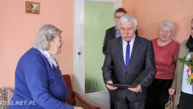 Janina Zaleska obchodziła 90 urodziny - odwiedził ją burmistrz