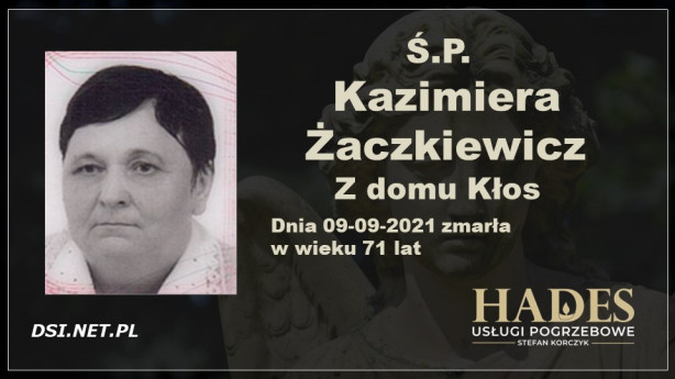 Ś.P. Kazimiera Żaczkiewicz