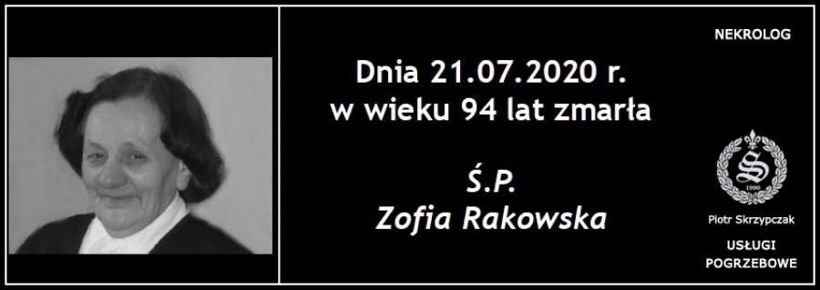 Ś.P. Zofia Rakowska