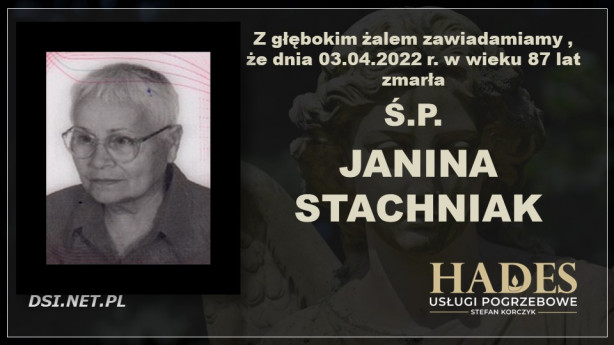 Ś.P. Janina Stachniak