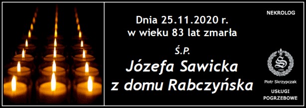Józefa Sawicka z domu Rabczyńska