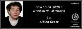 Ś.P. Albina Oracz