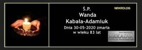 Ś.P. Wanda Kabała-Adamiuk