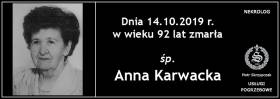 Ś.P. Anna Karwacka