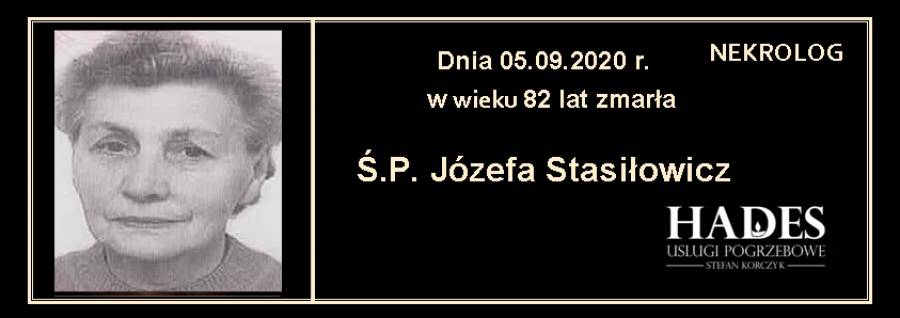 Ś.P. Józefa Stasiłowicz