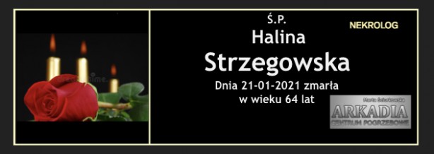 Ś.P. Halina Strzegowska