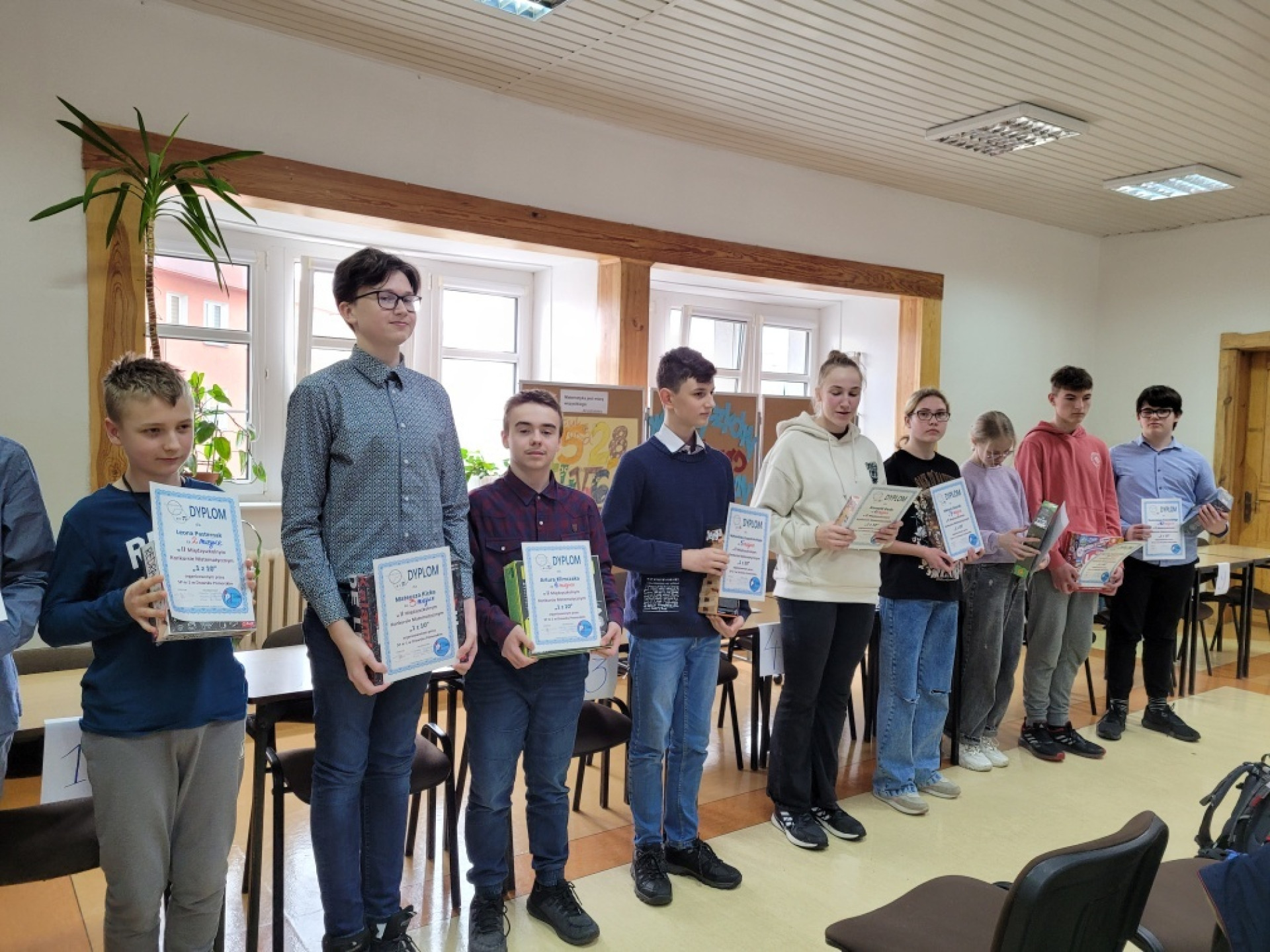 Międzyszkolny Konkurs Matematyczny 1 z 10. Wystartowało 39 uczestników z całego powiatu