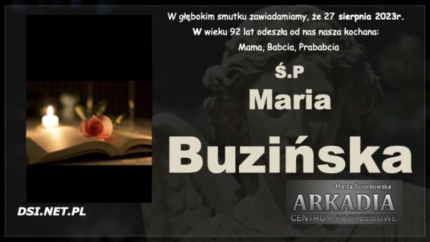 Ś.P. Maria Buzińska