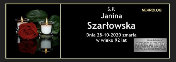 Ś.P. Janina Szarłowska