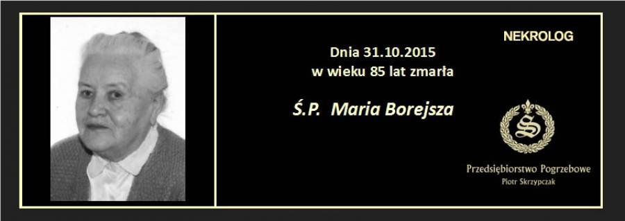 Ś.P. Maria Borejsza