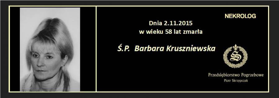 Ś.P. Barbara Kruszniewska