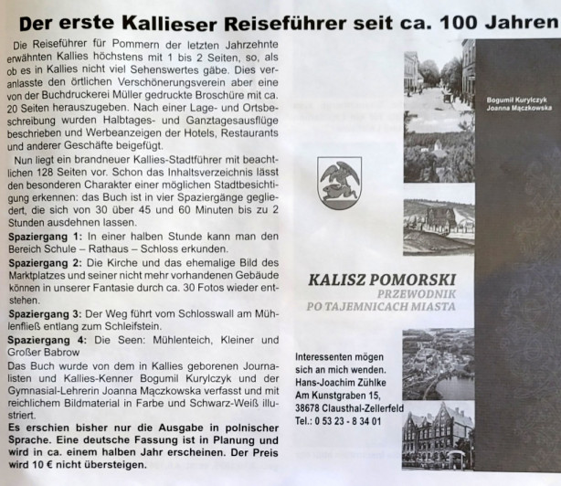 O kaliskim Przewodniku w „Dramburger Kreisblatt”