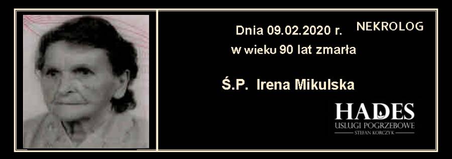 Ś.P. Irena Mikulska