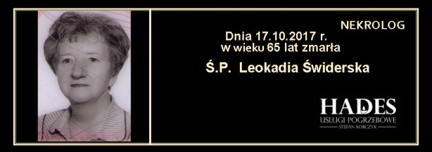 Ś.P. Leokadia Świderska