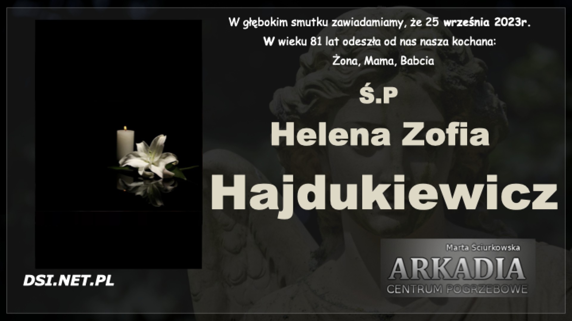 Ś.P. Helena Zofia Hajdukiewicz