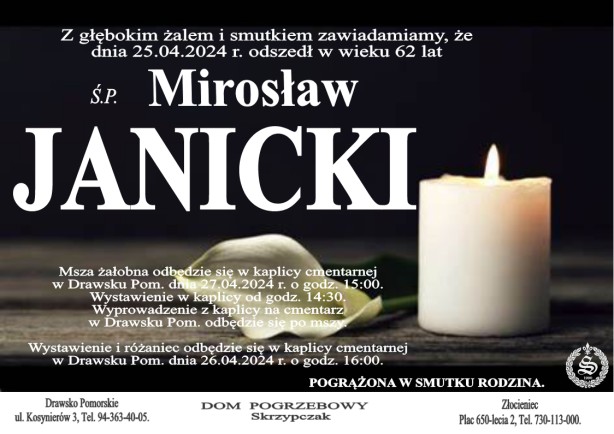 Ś. P. Mirosław Janicki