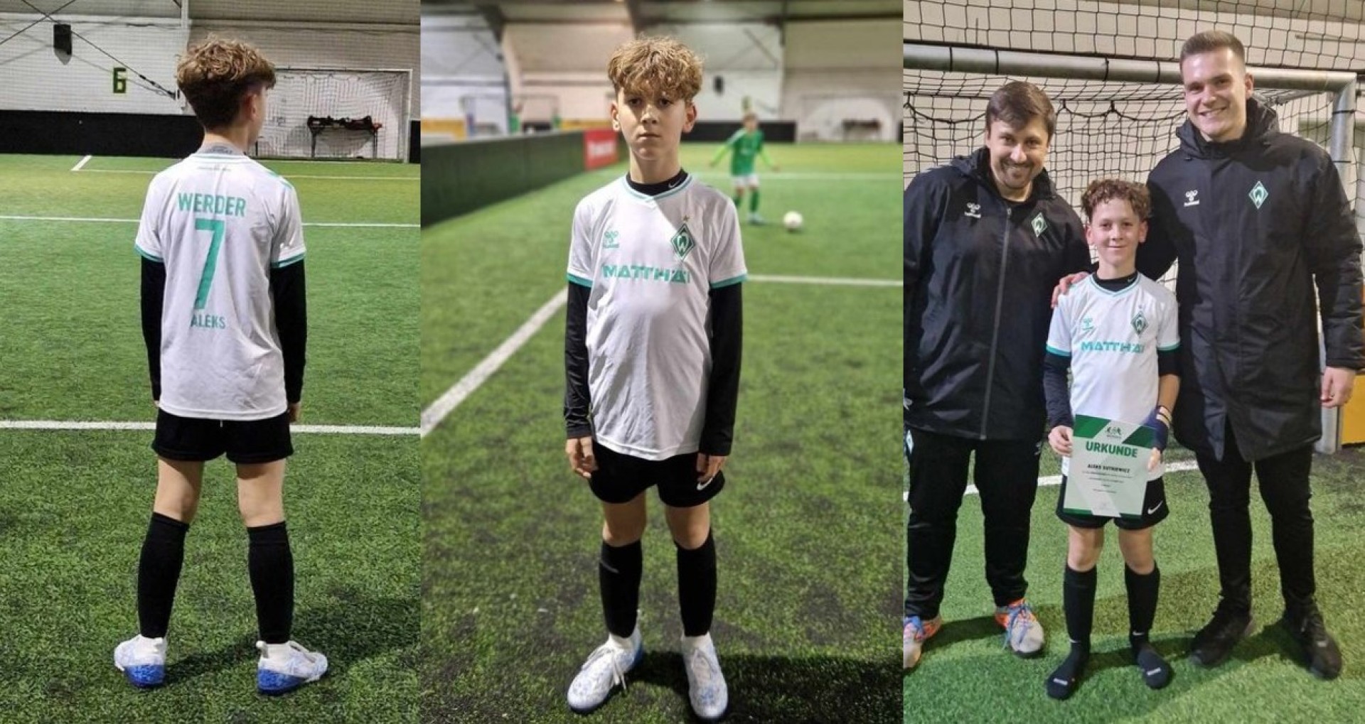 Poznajcie Aleksa. 10-letni piłkarz został powołany do kadry drużyny ,,Talentteam WESER ELBE &quot; Werder Bremen.