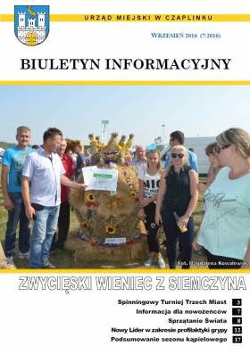 Biuletyn Informacyjny - publikacja samorządowa Czaplinka (Wrzesień 2016 7/2016)