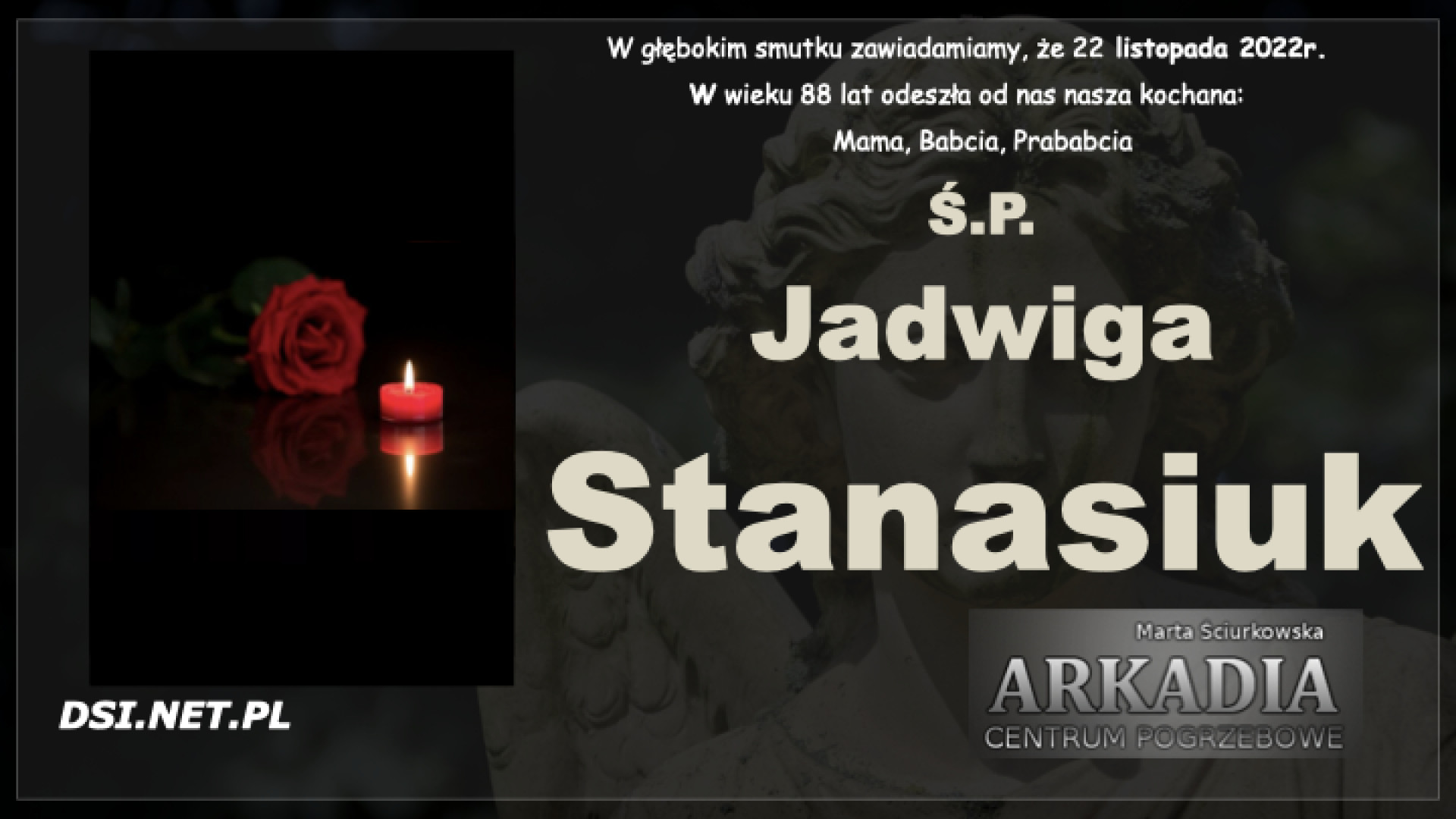 Ś.P. Jadwiga Stanasiuk