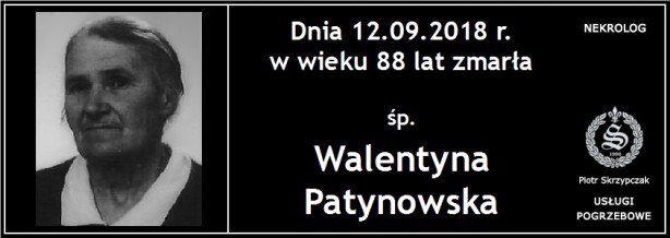 Ś.P. Walentyna Patynowska