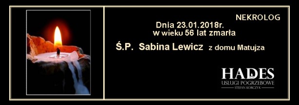 Ś.P. Sabina Lewicz