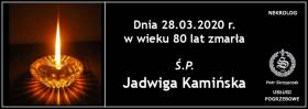 Ś.P. Jadwiga Kamińska