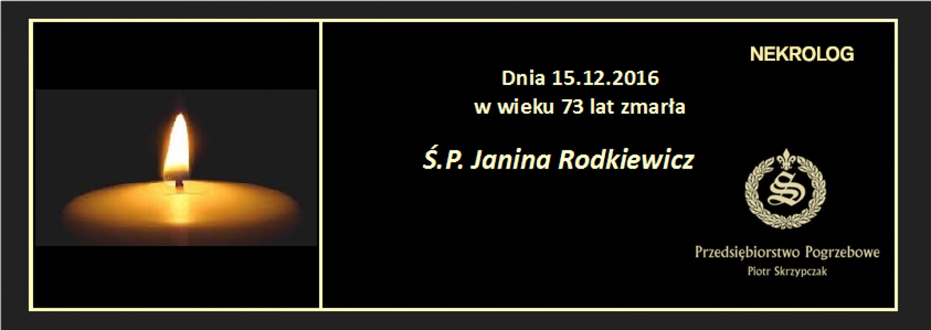 Ś.P. Janina Rodkiewicz