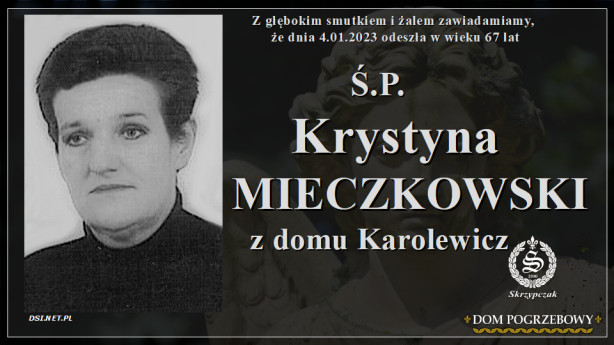 Krystyna Mieczkowski z domu Karolewicz