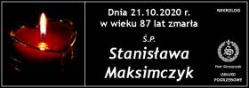 Ś.P. Stanisława Maksimczyk