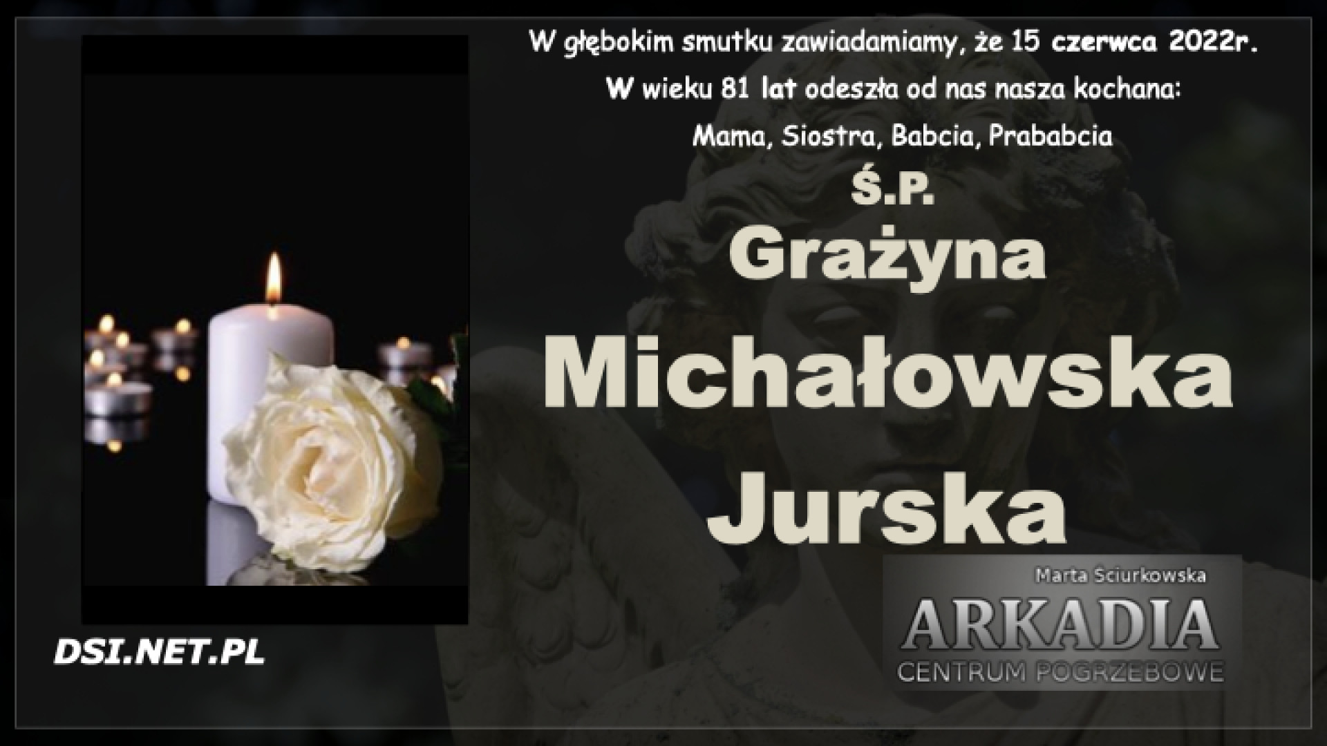 Ś.P. Grażyna Michałowska-Jurska
