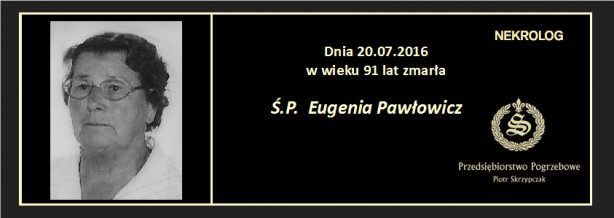 Ś.P. Eugenia Pawłowicz