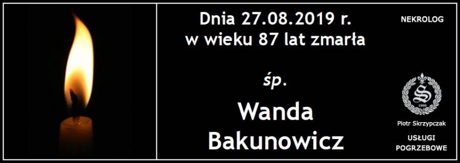 Ś.P. Wanda Bakunowicz